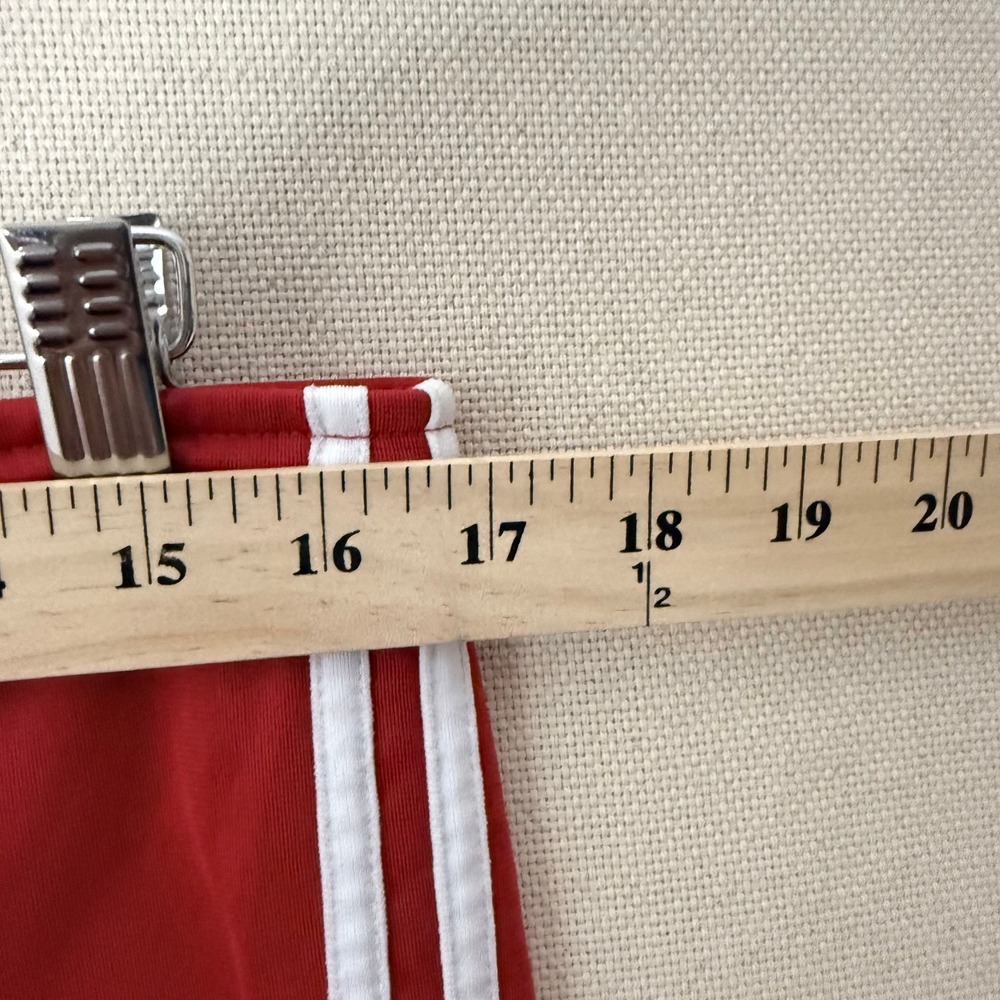 Timing Red Track Pants White Side Stripe Vintage Y2K Low Rise Sportswear Med M - Picture 4 of 6